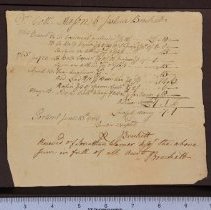 Col. Mason's account with Joshua Brackett